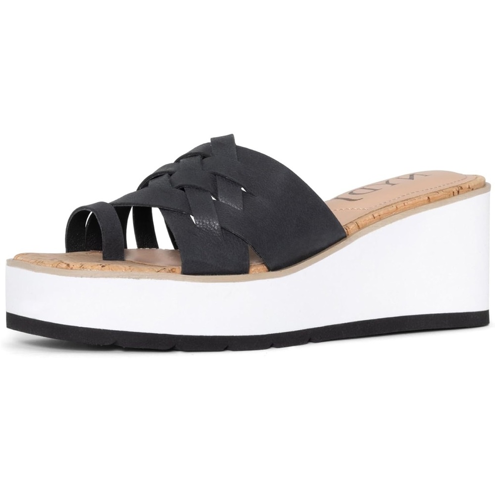 NWT NYDJ Reesie Wedge Sandal, Black